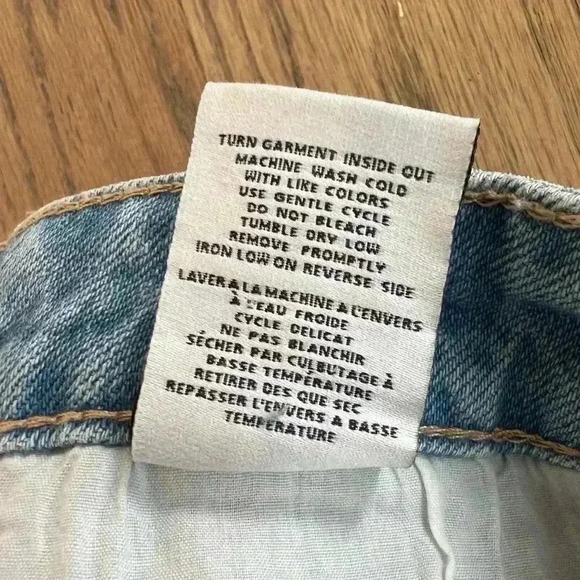 OAT NEW YORK High Rise Distressed Flare Jeans In Vanilla Sky Light Size 26 - Picture 15 of 15